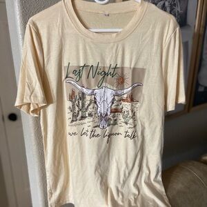 Light yellow band tee